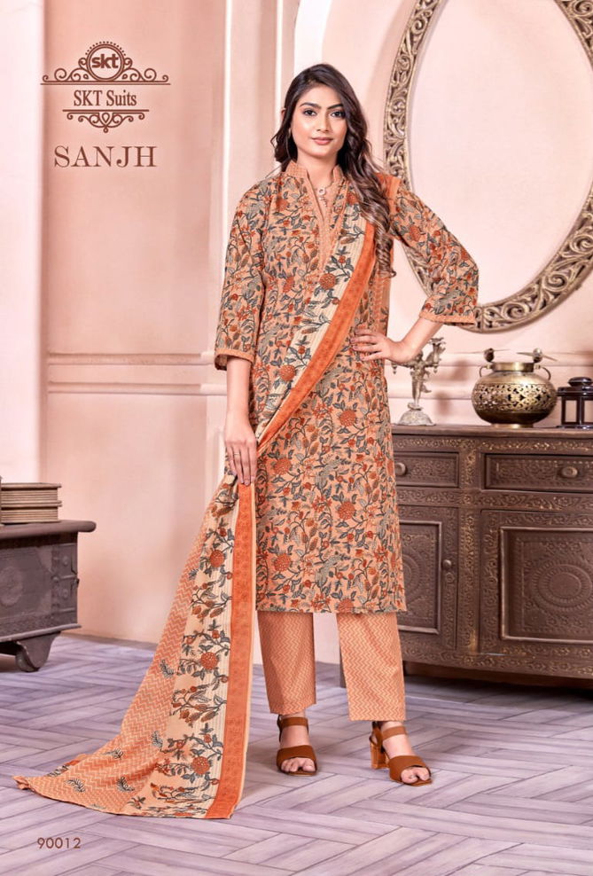 SKT Sanjh Digital Printed Cotton Dress Material Wholesale Clothing Suppliers In India